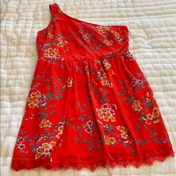 Xhilaration Dresses & Skirts - XHILARATION One Shoulder Floral Dress Size XL